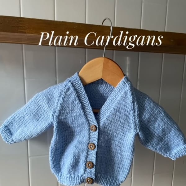 Cardigan, NB, 3-6 Mths, 6-18 Mths, Hand Knitted 100% Wool, Classic, Unisex Baby Clothes, Boy Cardigan, Girl Cardigan, Baby Gift, Baby Shower