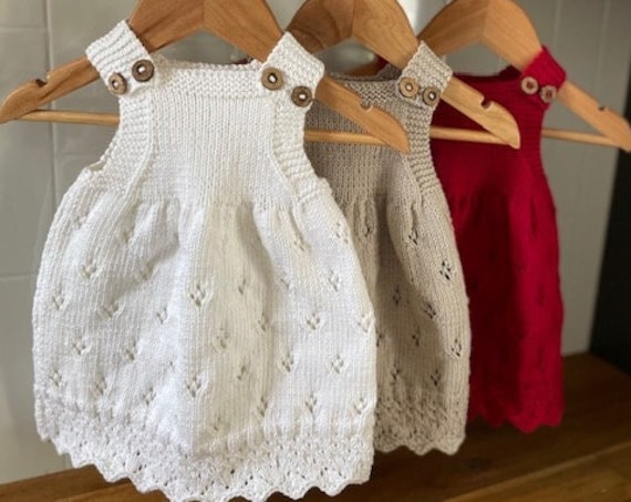 9-12 Months Cotton Dress, hand knitted, baby spring dress, baby summer dress, baby,shower