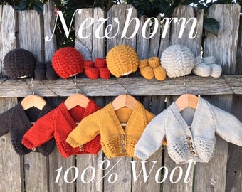 newborn wool cardigan