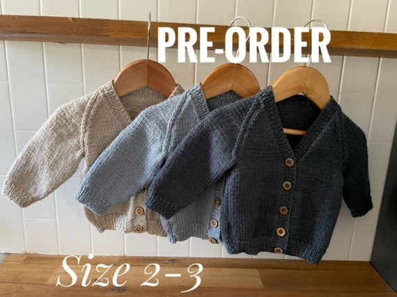 Cardigan, 2-3 Years, Hand Knitted 100% Wool, Classic, Unisex toddler Clothes, Boy Cardigan, Girl Cardigan, toddler Gift, winter cardigan
