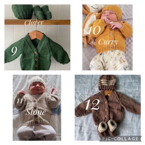 Newborn baby set 100% WOOL, Hand Knitted, Unisex Baby Clothes, Newborn Hospital Outfit, Coming home outfit, Baby shower zdjęcie 5