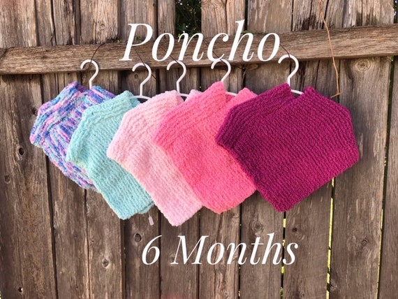 PONCHO 6 months baby Hand Knitted