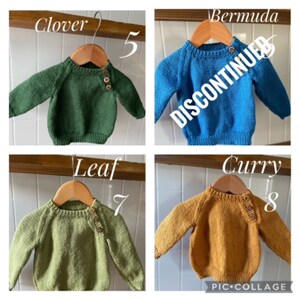 Pullover, Pullover, 2 und 3 Jahre, handgestrickt, 100 % Wolle, Unisex-Kleinkindkleidung, Jungenpullover, Mädchenpullover, Kleinkindgeschenk, Winterpullover Bild 6