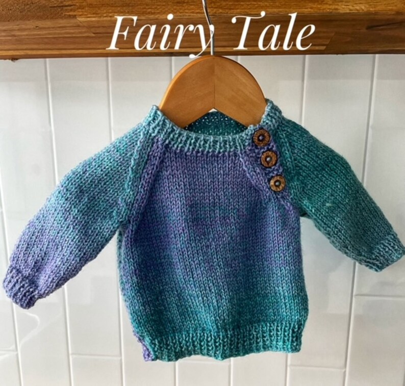 Jumper, Sweater, Hand Knitted,100% Wool, Unisex Baby Clothes, Boy Jumper, Girl Jumper, Baby Gift, Baby Shower,0-3 months to 18 months Fairy Tale