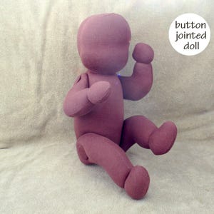 Blank waldorf doll 38 cm, 15 inch tall. Waldorf doll 40 cm. DIY Waldorf doll. Button jointed, turnable limbs. Ready for shipment (AK54)