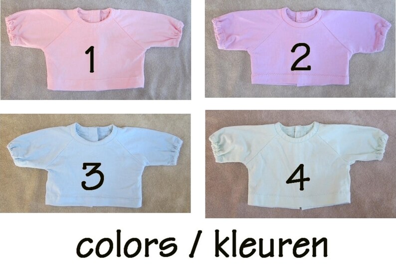 PDF 16\u201d pattern and tutorial DIY kit: t-shirt for button jointed Waldorf dolls . length from BiBidolls 40 cm Material