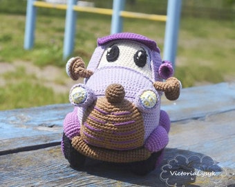 Amigurumi CAR crochet toy, Handmade organic stuffed auto, Easter/ First Birthday /Baby shower gift for boy