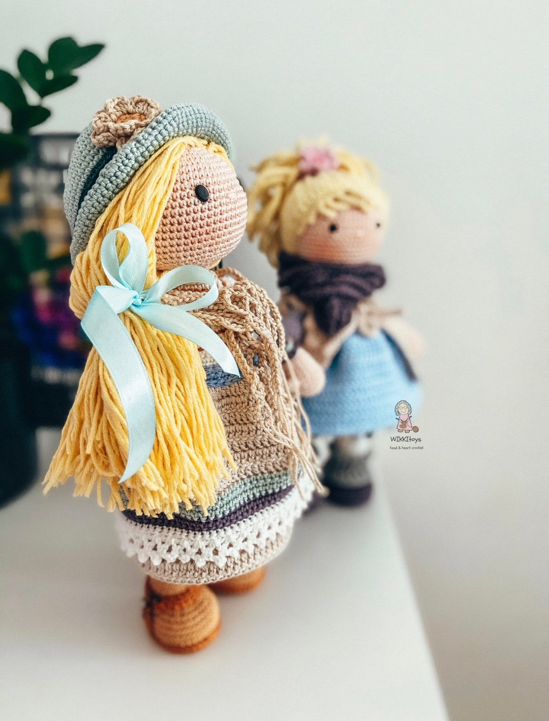 Luxury handmade doll with all the details Ideal gift for girls. Nice FREYA crochet doll