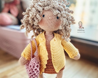 Bambola all'uncinetto Amigurumi, bambola d'arte Boho di lusso, regalo personalizzato