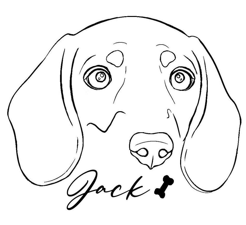 Custom Line Drawing Dog Ear Outline or Dog Tattoo Etsy