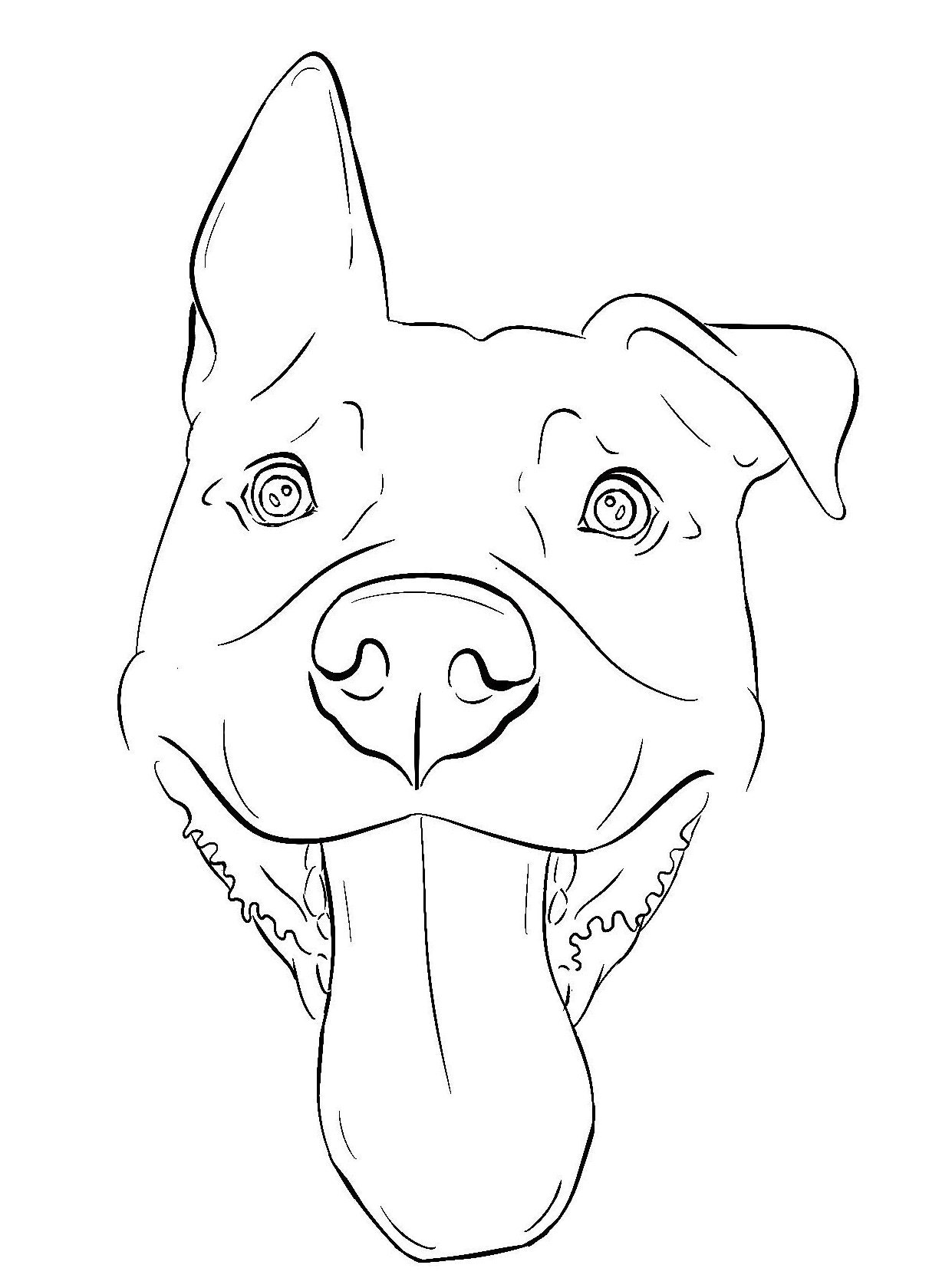 Custom Line Drawing Dog Ear Outline or Dog Tattoo Etsy