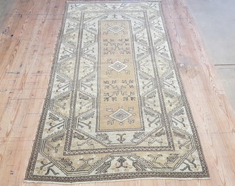 Oushak rug, Turkish vintage rug, area rug, Bohemian rug, 6'4"x3'6" Floor rugs, Vintage rug, Turkish rug, Rugs, pastel rug