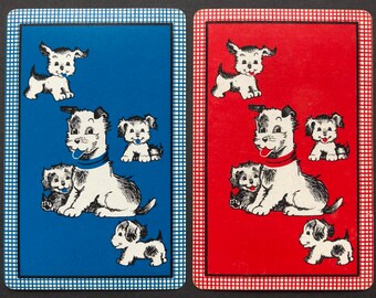 Pair of Vintage Swap//Playing Cards CUTE DALMATIAN DOGS
