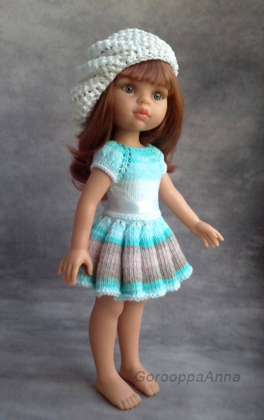 PDF Doll Dress Knitting Pattern for Paola Reina Similar Dolls Etsy