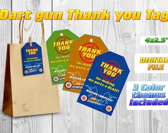 nerf thank you tags