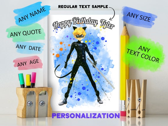 LARGE MUPPETS GONZO BIRTHDAY POSTER BANNER PERSONALISED ANY COLOUR NAME TEXT