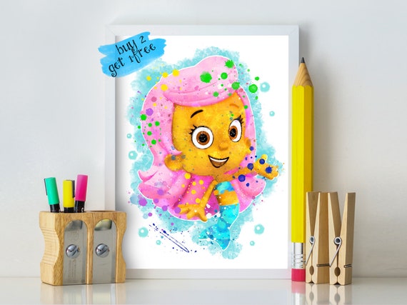 Bubble Guppies Molly Print Bubble Guppies Digital Print Bubble Etsy