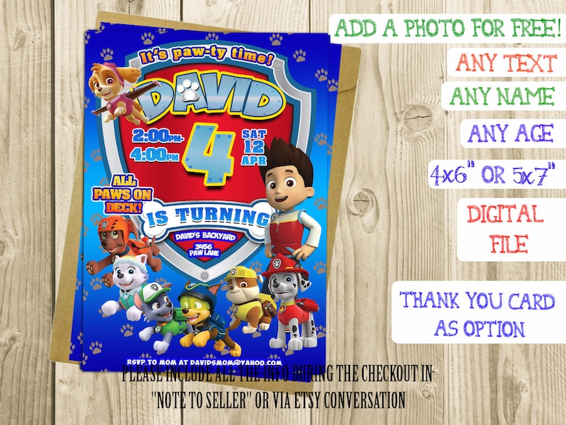Paw patrol birthday invites printable Paw patrol invitations Paw patrol birthday printable boy 4 invites boy 4th birthday invites picture regarding Free Printable Paw Patrol Birthday Invitations identify Paw patrol birthday invites printable Paw patrol invitations Paw patrol birthday printable boy 4 invites boy 4th birthday invites