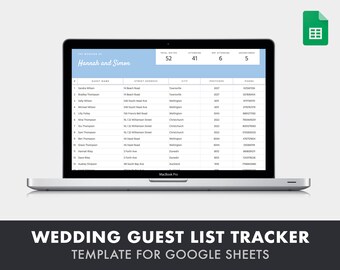 wedding guest list etsy