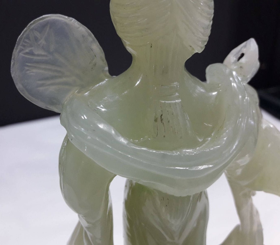Jade Statue Depicting a Geisha Etsy