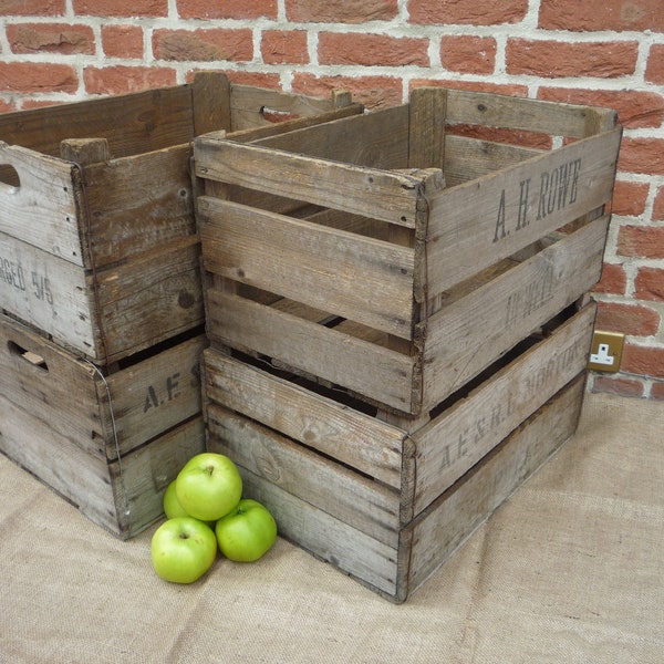 Original Vintage Apple Crate | Vintage Box | Vintage Wooden Crate | Wooden Apple Box | Genuine Apple Crate
