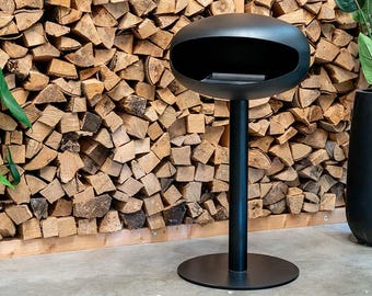 LaFuego Elegance Bioethanol-Kamin auf Stahlfuß – Umweltfreundliches Flammenspiel – Modernes & Nachhaltiges Design im Industrial Look