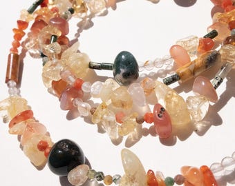 ZHIVA • handcrafted waist beads with gemstones • adjustable length • feminine body adornment