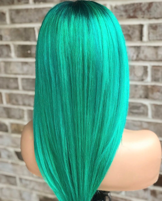 womens green wig