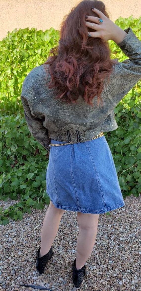 1990s Denim Jumper Dress By Rafaella Jeans 100% C… - image 5