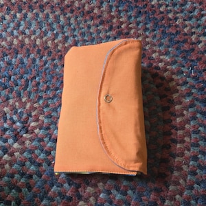 Orange - Striped Foldable Reusable Shopping Bag