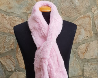 approx 5 foot long Many plain colours and patterns Faux Fur Narrow Scarf