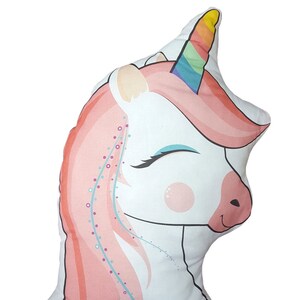 Unicorn Pillow,Baby Girl Gift,Kids Room Decor,Pink Cushion,Babyshower Gift,Christmas Gift
