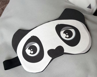 Panda sleep mask for her for him travel eye mask Christmas gift idea surprise for friend cute blindfold