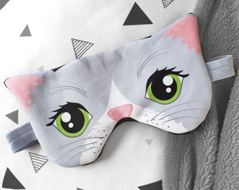 Cat sleep mask for her for him travel eye mask surprise for friend blackout sleep mask
