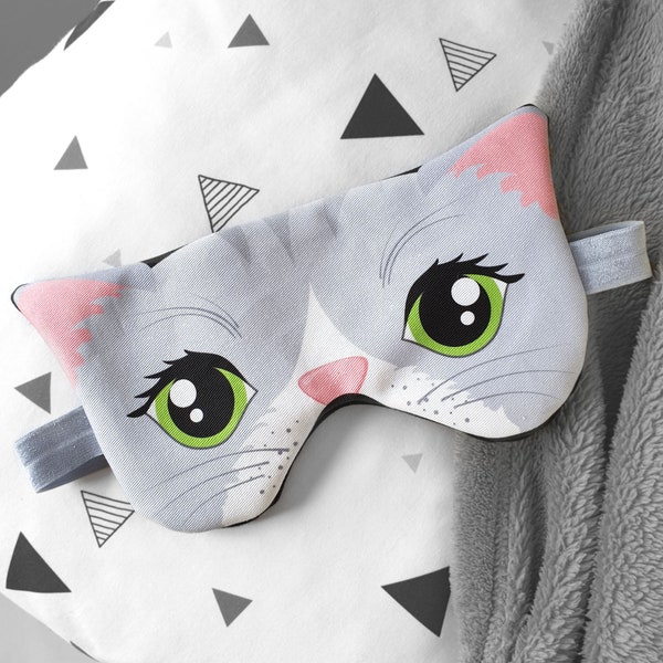 Cat Sleep Mask Etsy
