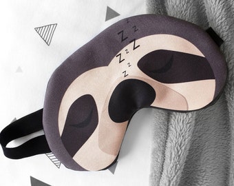 Sloth sleep mask for her for him travel eye mask surprise for friend blackout sleep mask relax