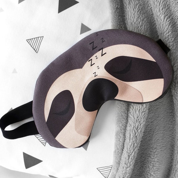 Sloth sleep mask for her for him travel eye mask surprise for friend blackout sleep mask relax