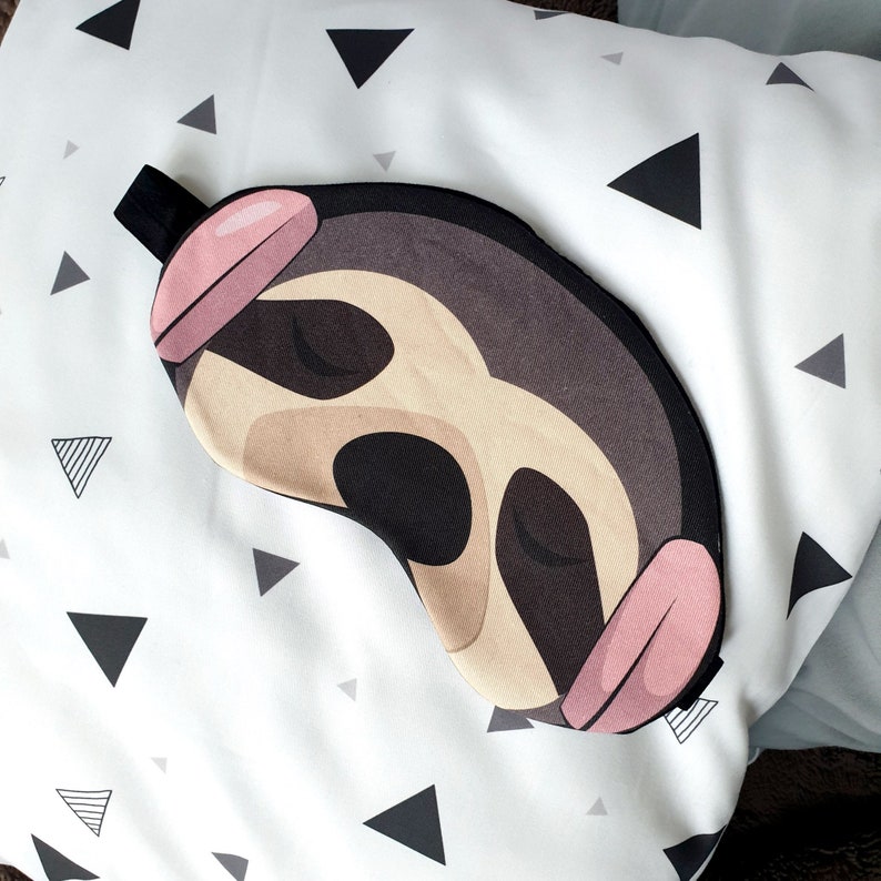 Sloth Sleep Mask for Her for Him Travel Eye Mask Christmas Gift Idea ...