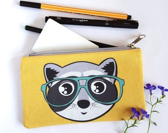 Raccoon fabric wallet Mothers Day gift unique coin purse