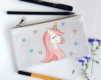 Unicorn fabric wallet rainbow zip purse passport wallet Mother Day gift