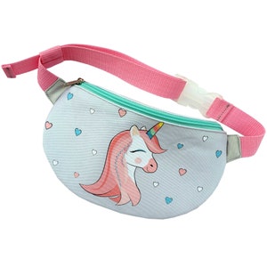 Rein personnalisé avec la licorne pour la ceinture de cadeau de noël de fille sac à main de hanche de hanche