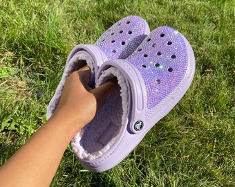 custom fur crocs