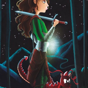 Fantasy sorcerer, magician Art print High quality print sheet Digital illustration poster image 2