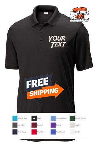 Polo Golf Custom Embroidered Dri Fit Dry Shirt Collared Sport Tek