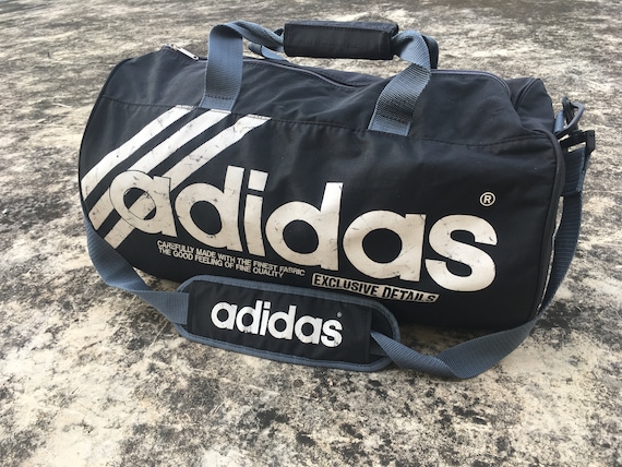 Adidas vintage producido ACE Gym Bag Black Color Big Logo - Etsy España