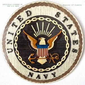 U.S. NAVY EMBLEM Wood Art Plaque