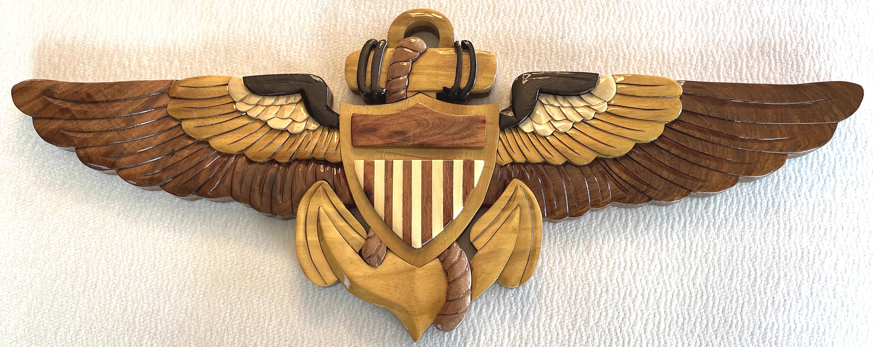 United States Army Emblem Wood Carving