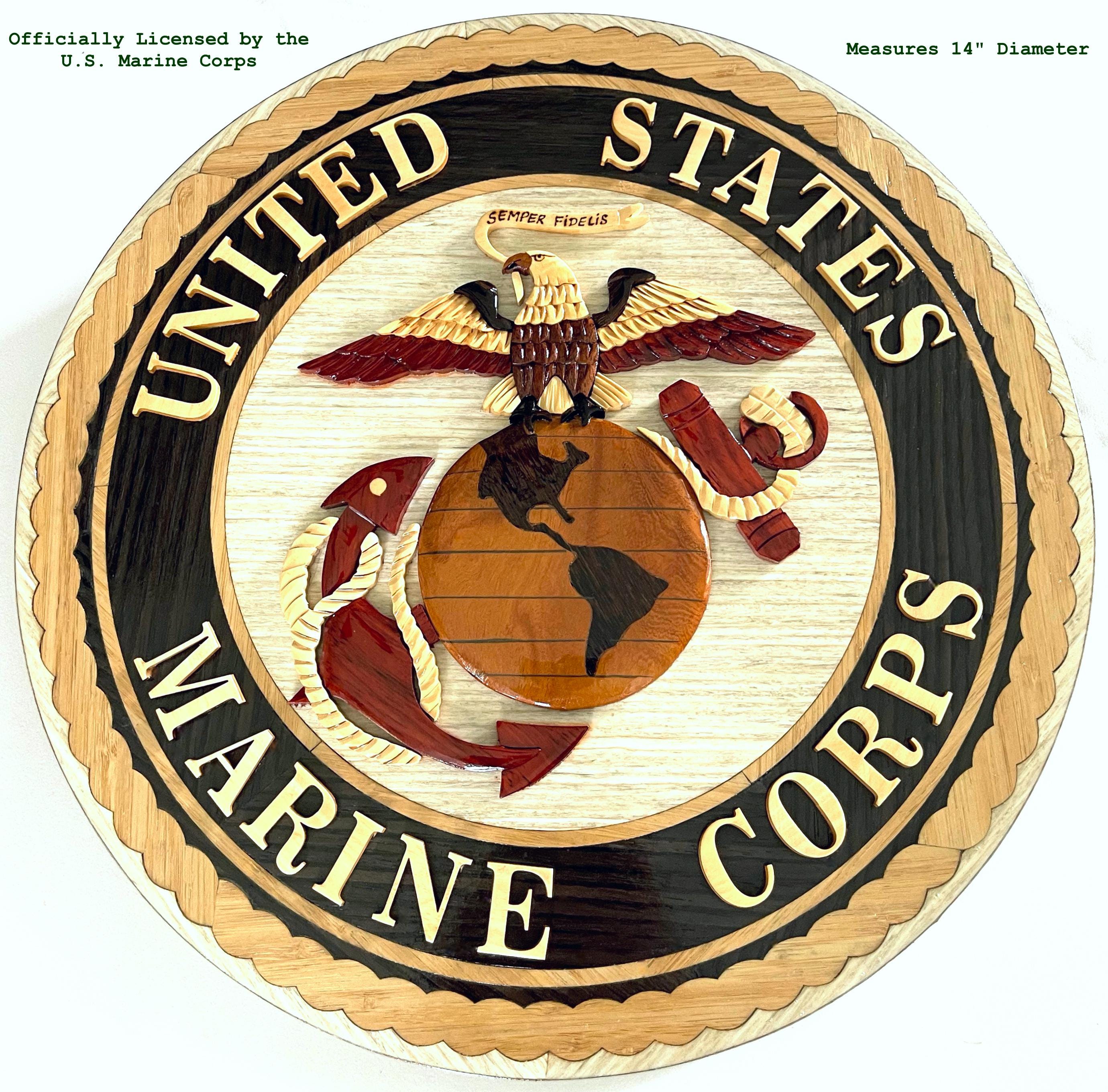 U.S. MARINE CORPS EMBLEM Wood Art (14