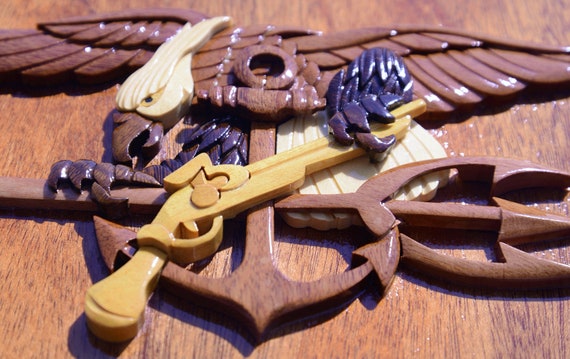 Navy SEALS Emblem - Navy UDT/SEALS Wood Art Military Plaque - Etsy