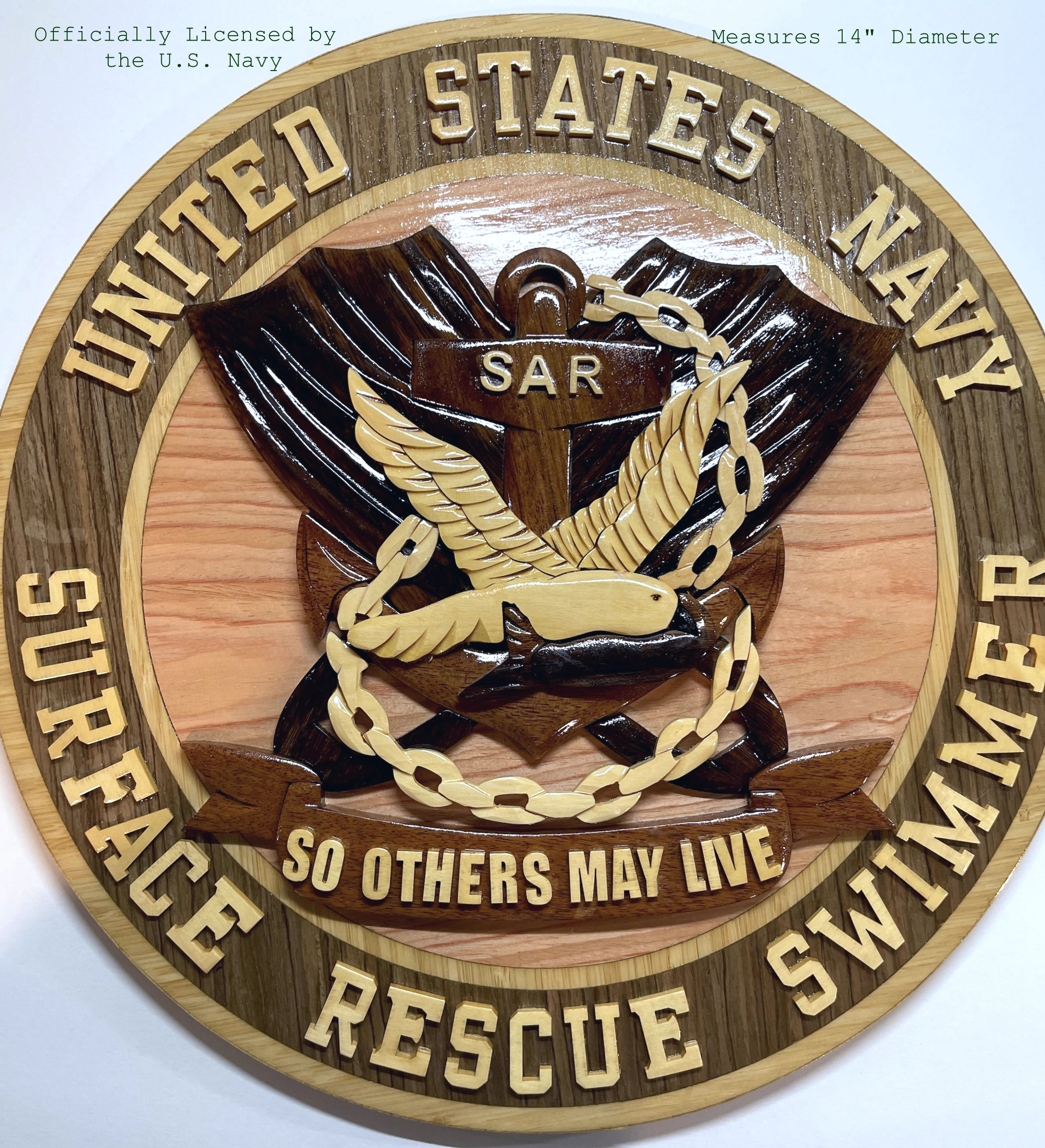 United States Army Emblem Wood Carving